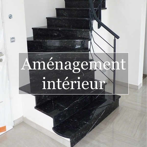 La pierre et le marbre pour l'univers intérieur Escalier, plan de travail de cuisine ou salle de bain, cheminée